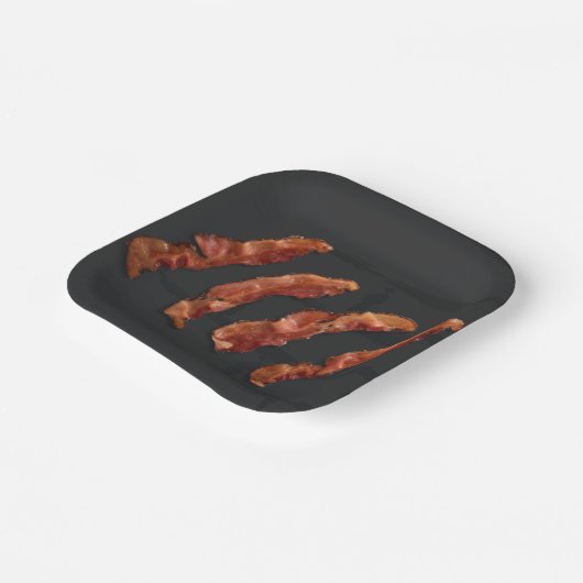 Bacon Strips BBQ Party Papieren Bordje (Gebogen)