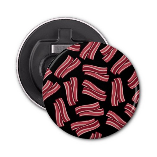 Bacon Strips Patroon Button Flesopener (Voorkant)