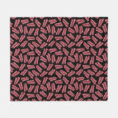 Bacon Strips Patroon Fleece Deken (Voorkant (Horizontaal))