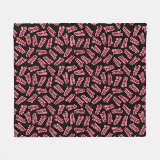 Bacon Strips Patroon Fleece Deken (Voorkant (Horizontaal))