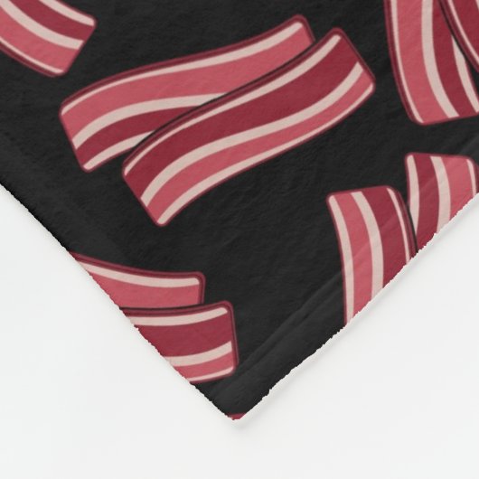 Bacon Strips Patroon Fleece Deken (Hoek)