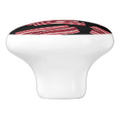 Bacon Strips Patroon Keramische Knop (Zijkant)