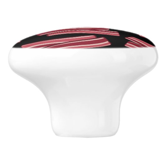 Bacon Strips Patroon Keramische Knop (Zijkant)
