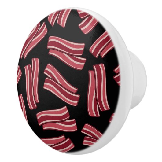 Bacon Strips Patroon Keramische Knop (Rechts)