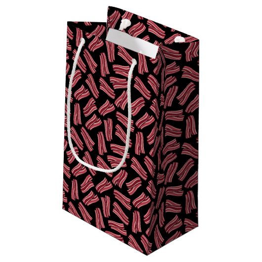 Bacon Strips Patroon Klein Cadeauzakje (Achterkant Gekanteld)