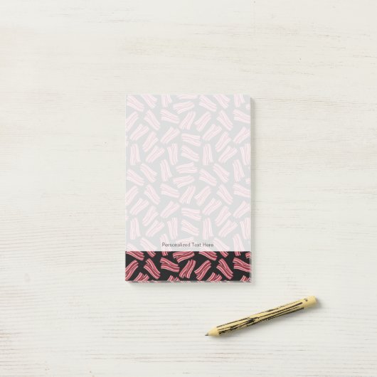 Bacon Strips Patroon Post-it® Notes (Op bureau)