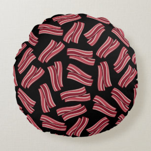 Bacon Strips Patroon Rond Kussen