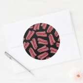 Bacon Strips Patroon Ronde Sticker (Envelop)