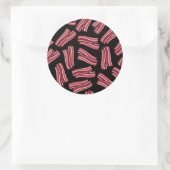 Bacon Strips Patroon Ronde Sticker (Tas)