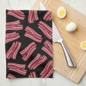 Bacon Strips Patroon Theedoek (Quarter Fold)