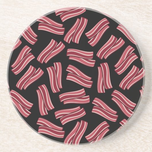 Bacon Strips Patroon Zandsteen Onderzetter (Voorkant)