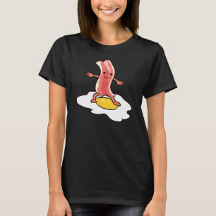 Bacon Surfen op gebakken ei Ontbijt Ei en spek T-shirt