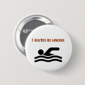 Bacon Swimmer Ronde Button 5,7 Cm (Voorkant /achterkant)