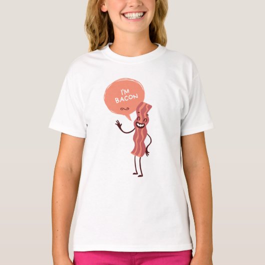 bacon t-shiet voor kinderen t-shirt (Voorkant)