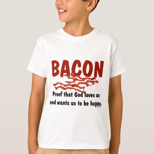 Bacon T-shirts en cadeautjes. (Voorkant)