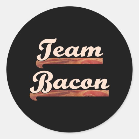 Bacon Team Ronde Sticker (Voorkant)
