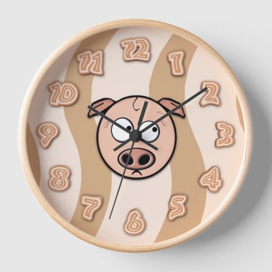 Bacon Time Wall klok (Voorkant)