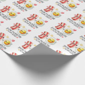 Bacon to My Eggs Love Gift Wrapping Paper Cadeaupapier (Hoek)