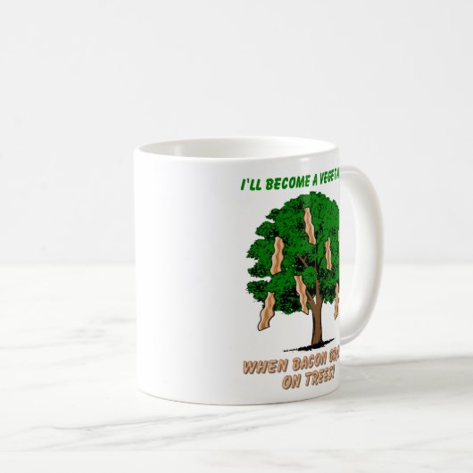 Bacon Tree Funny Mug Humor Koffiemok (Voorkant rechts)