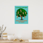 Bacon Tree Funny Print Poster Sign Humor (Keuken)