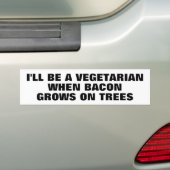 Bacon Tree Vegetarian Bumpersticker (Op auto)