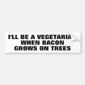Bacon Tree Vegetarian Bumpersticker (Voorkant)