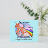 Bacon Unicorn - Baconicorn Magical Delicious shirt Briefkaart (Staand voorkant)