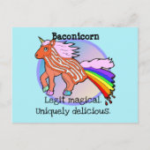Bacon Unicorn - Baconicorn Magical Delicious shirt Briefkaart (Voorkant)