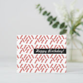 Bacon Verjaardag Elke Gelegenheid Patroon Geperson Briefkaart (Staand voorkant)