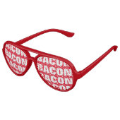 Bacon-verslaving partybril Fun rode zonnebril (Gekanteld)