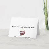 Bacon viering feestdagen kaart (Achterkant)
