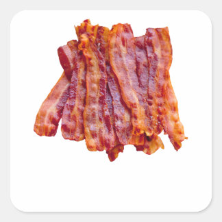 Bacon Vierkante Sticker