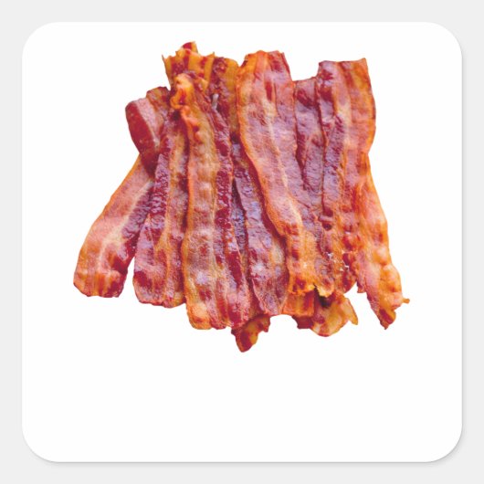 Bacon Vierkante Sticker (Voorkant)