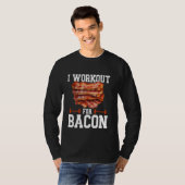 Bacon vleesliefhebber is een workout voor bacon t-shirt (Voorkant volledig)