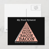Bacon Voedselpiramide Briefkaart (Voorkant / Achterkant)