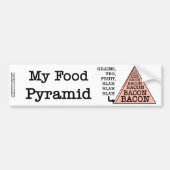 Bacon Voedselpiramide Bumpersticker (Voorkant)