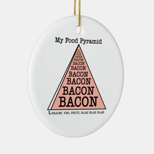 Bacon Voedselpiramide Keramisch Ornament (Rechts)