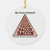 Bacon Voedselpiramide Keramisch Ornament (Voorkant)