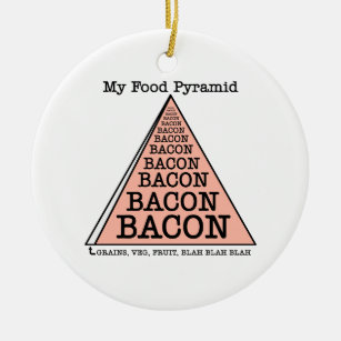 Bacon Voedselpiramide Keramisch Ornament