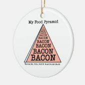 Bacon Voedselpiramide Keramisch Ornament (Links)