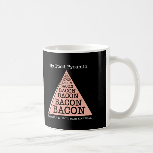 Bacon Voedselpiramide Koffiemok (Rechts)