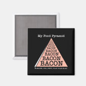 Bacon Voedselpiramide Magneet (Voorkant / Achterkant)