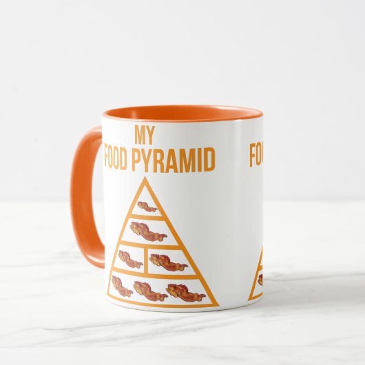 Bacon Voedselpiramide Mok (Voorkant links)