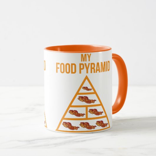 Bacon Voedselpiramide Mok (Voorkant rechts)
