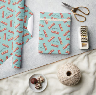 Bacon voegt een naam-omslagpapier toe cadeaupapier