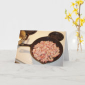 "Bacon voor Haluski" Verjaardag Kaart (Gele Bloem)