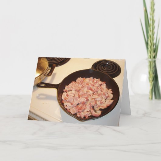 "Bacon voor Haluski" Verjaardag Kaart (Voorkant)