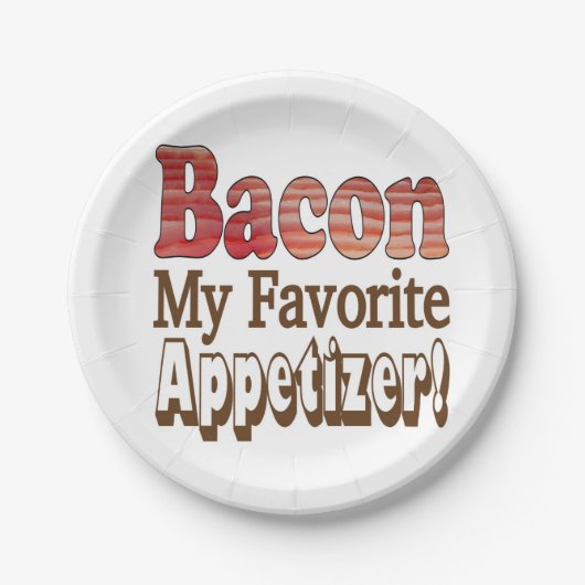 Bacon Voorgerecht Papieren Bord (Voorkant)