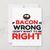 Bacon wrong right funny_ kaart (Voorkant)