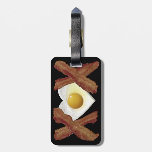 Bacon X O X LOVE Bagagelabel (Achterkant verticaal)